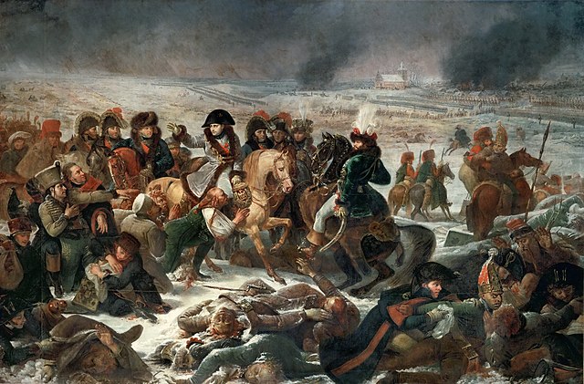 Napol&eacute;on on the Battlefield of Eylau, oil on canvas, by Antoine-Jean Gros, 1807-1808