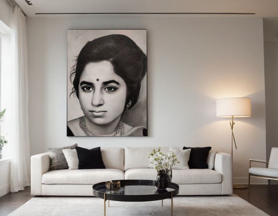 monochrome black and white painting for living room wall art, black  white paintings for living room