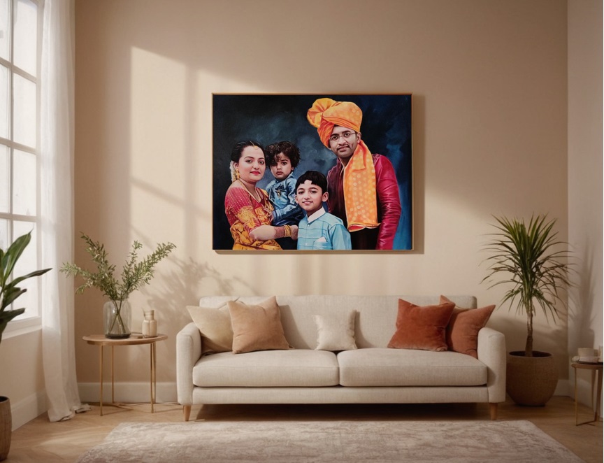 A customized family painting Retirement Gift for Mother, retirement gift ideas for mom