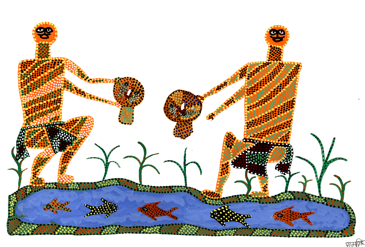 02_Men-fishing_bhil_painting_paintphotographs