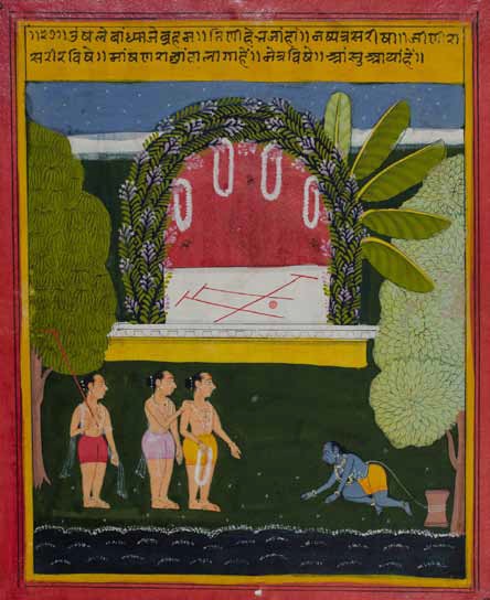 krishna tied to mortar damodar paintphotograph