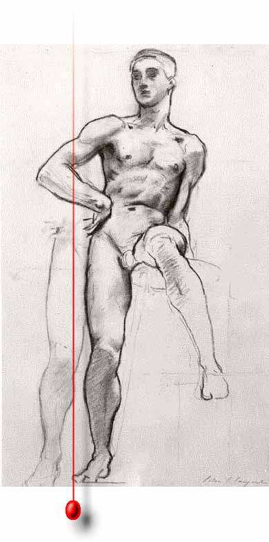 John singer sargent sketch with plumbline