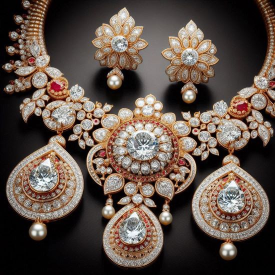 Diamond Jewellery Set  as Anniversary Present for Wife, gift wife on anniversary, anniversary gift