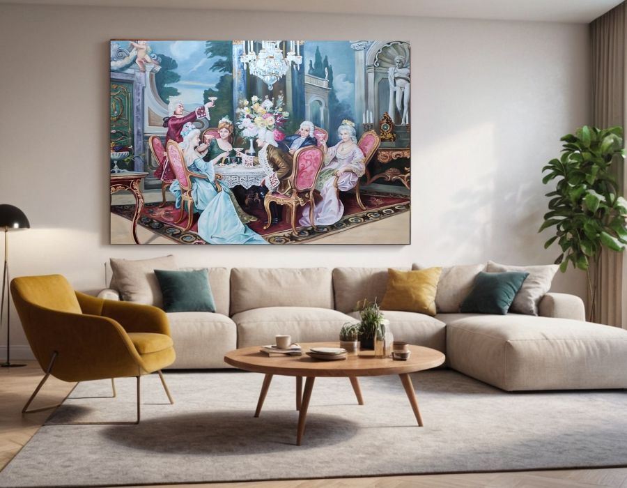 living room wall decor replica painting, livingin room reproduction painting wall decor,
