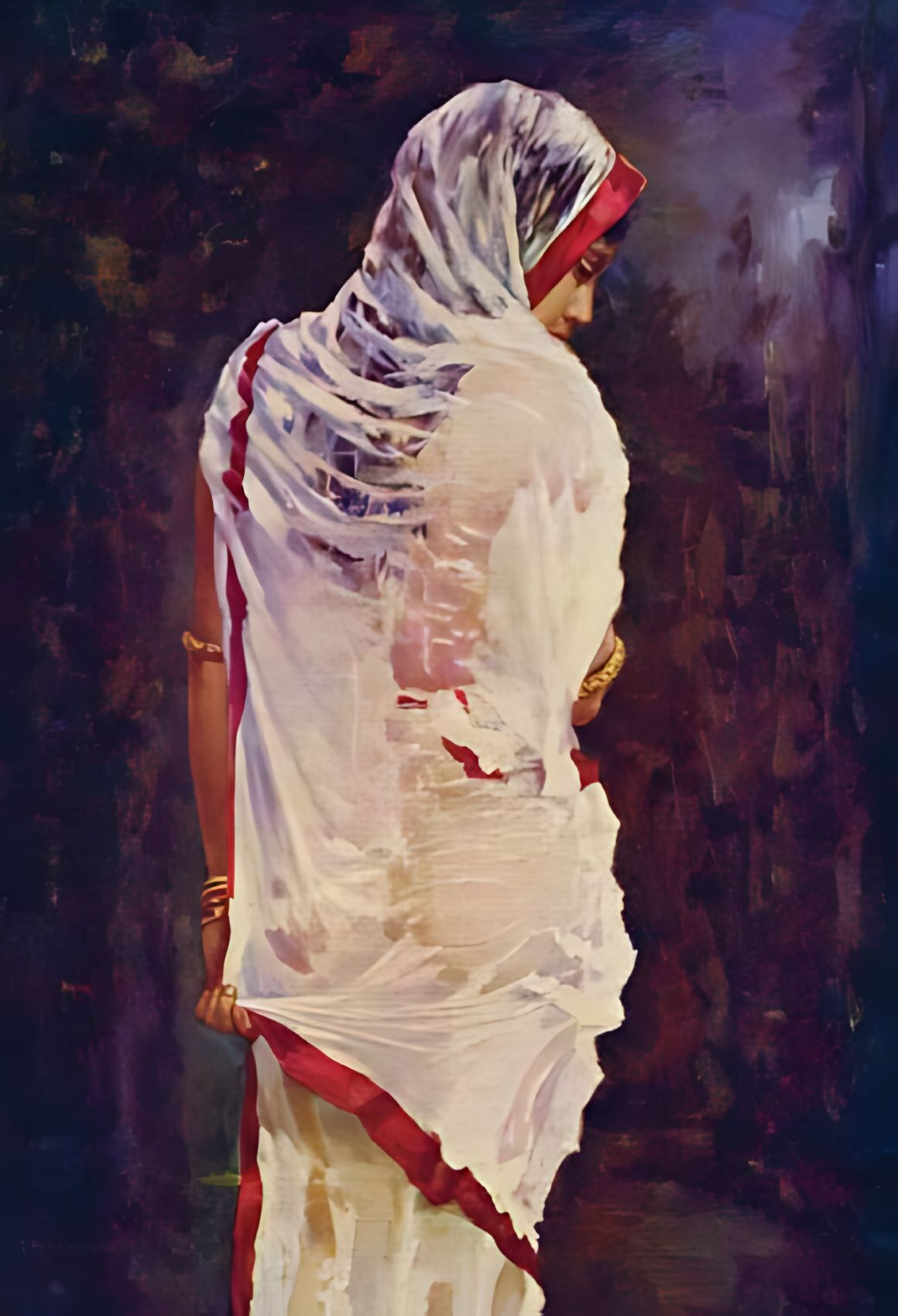 Hemen majumdar palli pran oil painting on canvas, hemendranath oil painting artwork