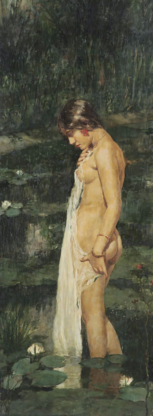 Hemen mazumdar untitled oil painting on canvas, hemendranath mazumder oil painting artwork