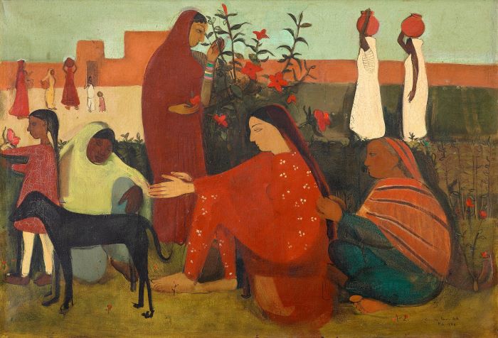 In The Ladies  Enclosure oil painting by Amrita Sher-Gil 1938