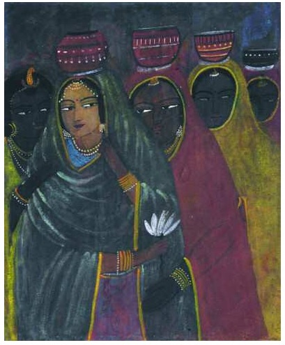 Milkmaid painting by Sunayani Devi