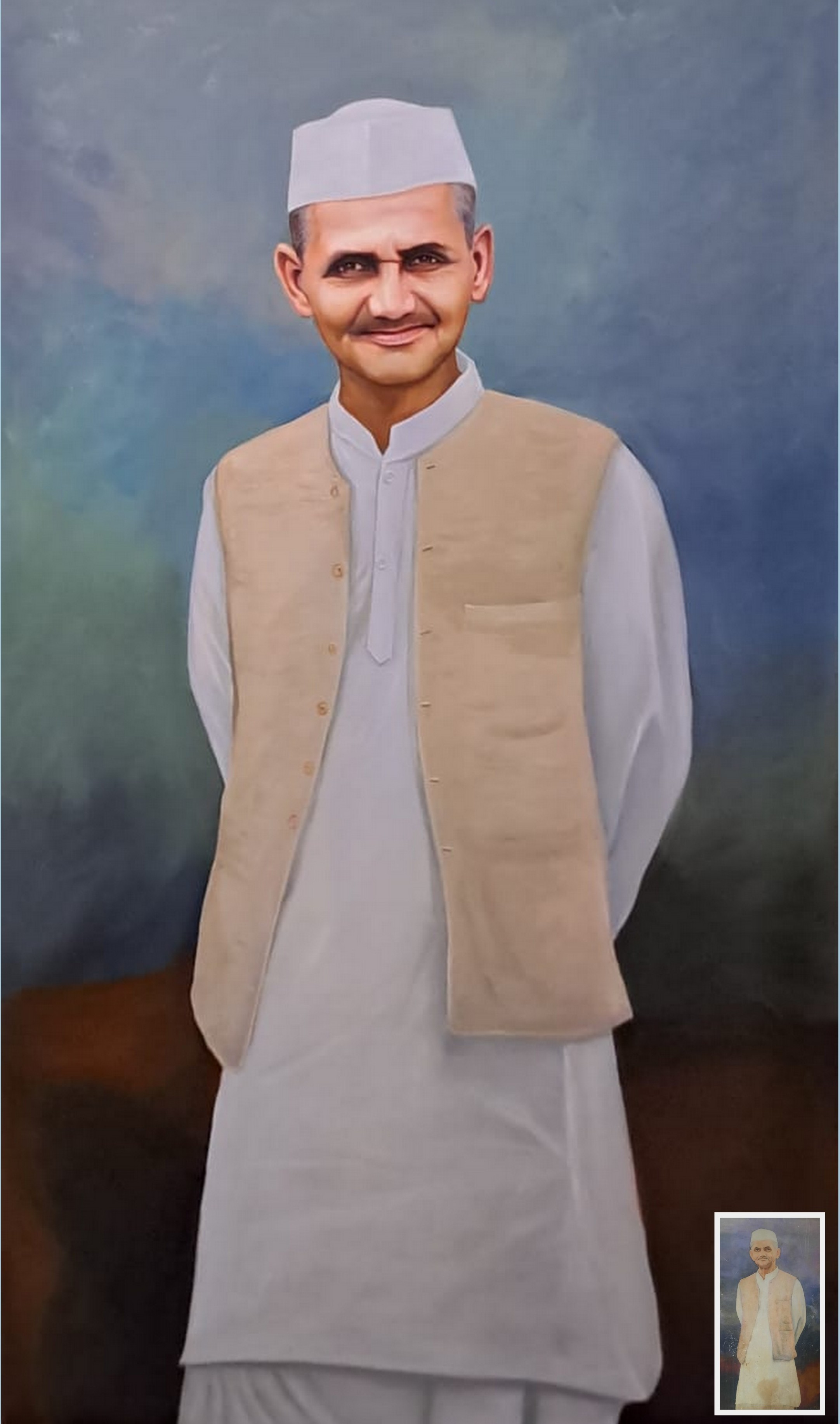 lal bahadur shastri memorial painting, Shri lal bahadur shastri, memorial oil portrait painting  