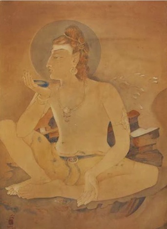 shiva drinking world poison by nandalal bose