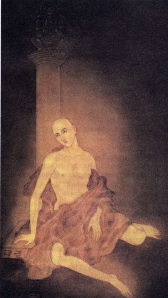 sri caitanya under garuda stambha by nandalal bose