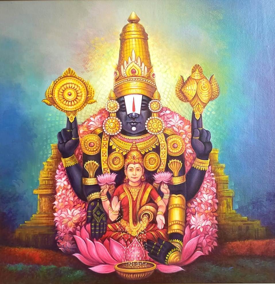 Tirupati Balaji painting, Lord Venkateshwar painting